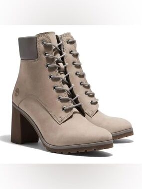 Timberland Women's Allington 6-Inch Lace-Up Boots in the color light taupe